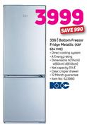 KIC 336L Bottom Freezer Fridge Metallic KBF 634 1 ME