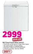 Defy 196L Chest Freezer White DMF507