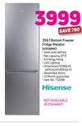 Hisense 359L Bottom Freezer Fridge Metallic H359BME