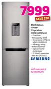 Samsung 330Ltr Bottom Freezer Fridge Silver RB29HWR3DSA U