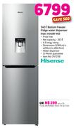 Hisense 340Ltr Bottom Freezer Fridge Water Dispenser Inox H340DBI-WD