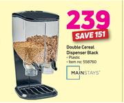 Mainstays Double Cereal Dispenser Black