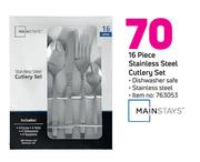 Mainstays 16 Piece Stainless Steel Cutlery Set
