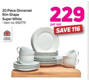 Always Home 20 Piece Dinnerset Rim Shape Super White-Per Set