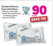 Vita Sleep Standard Memory Foam Chip Pillow-Each