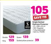 Sheraton King Quilted Mattress Protector-Each