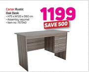 Carter Rustic Oak Desk