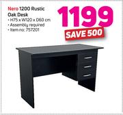 Nero 1200 Rustic Oak Desk