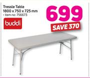 Buddi Tressle Table 1800 x 750 x 725mm