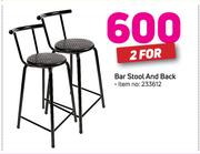 Bar Stool And Back-For 2