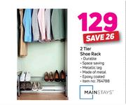 Mainstays 2 Tier Shoe Rack