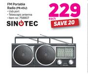 Sinotec FM Portable Radio PR-45U-Each