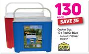 Camp Master Cooler Box 10Ltr Red Or Blue-Each