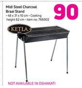 Ketla Midi Steel Charcoal Braai Stand