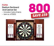 Puma Stadium Dartboard & Cabinet Set Includes 2 Sets Of darts