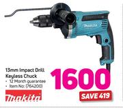 Makita 13mm Impact Drill Keyless Chuck
