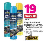 Shield Vinyl Plastic & Rubber Care-200ml Each