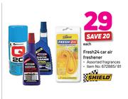 Shield Fresh 24 Car Air Freshener-Each