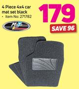 Moto Quip 4 Piece 4x4 Car Mat Set Black