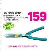 Lasher Poly Handle Garden Hedge Shear Black