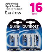 Tuniross Alkaline AA Bp-4 Battries-Each