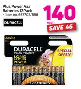 Duracell Plus Power AAA Battries 12 Pack