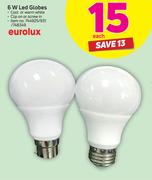 Eurolux 6W LED Globes-Each