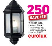 Eurolux Victorian Wall Lantern Black