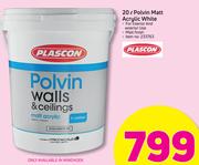 Plascon 20L Polvin Matt Acrylic White
