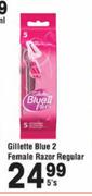 Gillette Blue 2 Female Razor Regular-5's