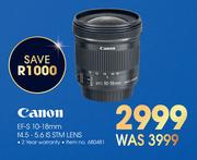 Canon EF-S 10-18mm f4.5-5.6 IS STM Lens