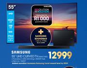Samsung 55" UHD Curved TV 55MU7350 With Samsung Soundbar