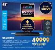 Samsung 65" QLED Curved Smart 65Q8C With Samsung Curved  UHD Player UBD-M8500
