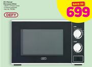Defy 20L Manual Microwave White 