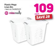 Missmolly Plastic Mega Linen Bin-Each