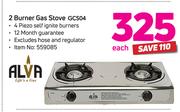 Alva 2 Burner Gas Stove GCS04