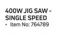 Black & Decker 400W Jig Saw Single Speed