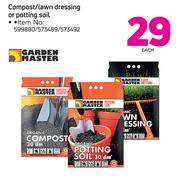 Garden Master Compost/ Lawn Dressing Or Potting Soil-Each 