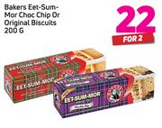 Bakers Eet-Sum-Mor Choc Chip Or Original Biscuits-2 x 200g