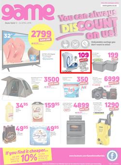 Game Namibia : You Can Always Discount On Us (12 April - 24 April 2018), page 1