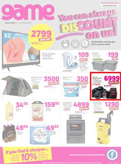 Game Namibia : You Can Always Discount On Us (12 April - 24 April 2018), page 1