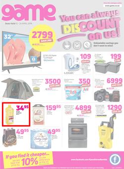 Game Namibia : You Can Always Discount On Us (12 April - 24 April 2018), page 1