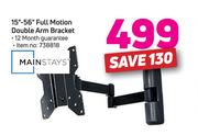 Mainstays 15"-56" Full Motion Double Arm Bracket