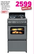 Defy 4 Burner Gas Hob And Stove Black DGS168 SGG