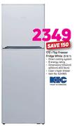 KIC 170Ltr Top Freezer Fridge White 518 1