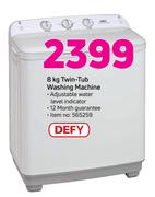 Defy 8Kg Twin Tub Washing Machine