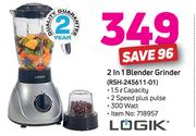 Logik 2 In 1 Blender Grinder RSH-245611-01