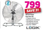 Logik 45cm Floor Fan Hvf-45