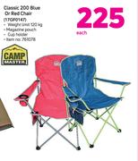 Camp Master Classic 200 Blue Or Red Chair-Each
