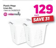 Missmolly Plastic Mega Linen Bin-Each